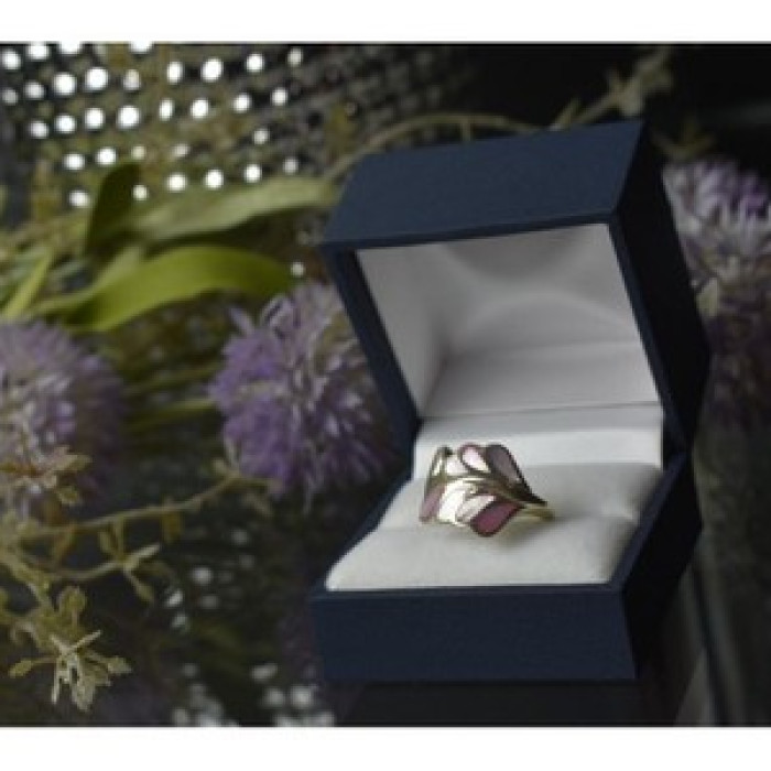 925 Sterling Silver Mother of Pearl Inserts Ring Size 6.5
