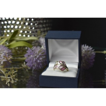 925 Sterling Silver Mother of Pearl Inserts Ring Size 6.5