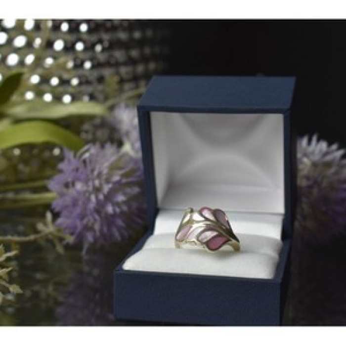 925 Sterling Silver Mother of Pearl Inserts Ring Size 6.5