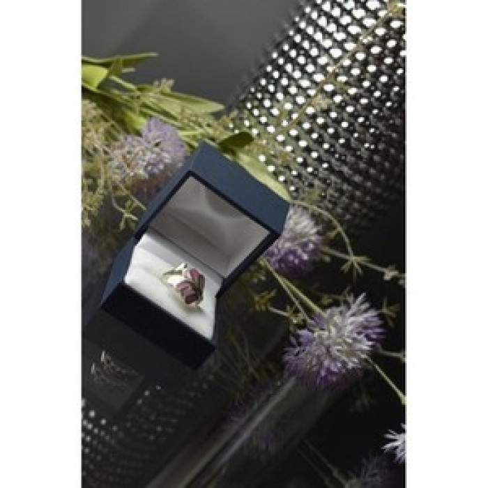925 Sterling Silver Mother of Pearl Inserts Ring Size 6.5