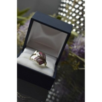 925 Sterling Silver Mother of Pearl Inserts Ring Size 6.5