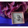 925 Sterling Silver CZ & Marcasites Ring Size 6.5