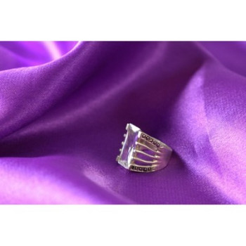 925 Sterling Silver CZ & Marcasites Ring Size 6.5