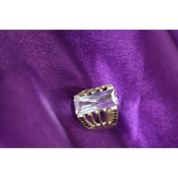 925 Sterling Silver CZ & Marcasites Ring Size 6.5