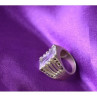 925 Sterling Silver CZ & Marcasites Ring Size 6.5