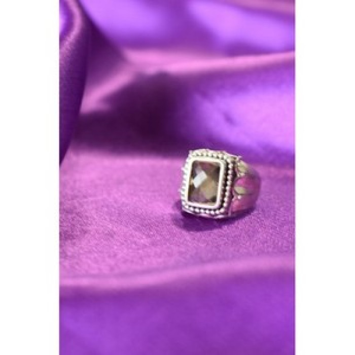 925 Sterling Silver Hessonite Ring Size 6.5