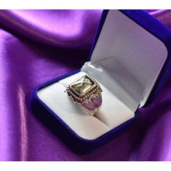 925 Sterling Silver Hessonite Ring Size 6.5