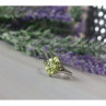 925 Sterling Silver Peridot Ring Size 8