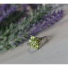925 Sterling Silver Peridot Ring Size 8