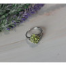 925 Sterling Silver Peridot Ring Size 8