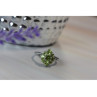 925 Sterling Silver Peridot Ring Size 8