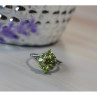 925 Sterling Silver Peridot Ring Size 8