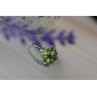 925 Sterling Silver Peridot Ring Size 8