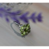 925 Sterling Silver Peridot Ring Size 8