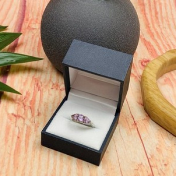925 Sterling Silver Amethyst Ring Size 7