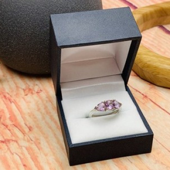 925 Sterling Silver Amethyst Ring Size 7