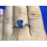 925 Sterling Silver Blue & White CZ Ring Size 7.5