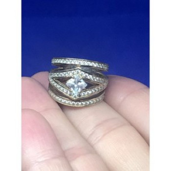 Ring With Gilding and CZ Size 5.5