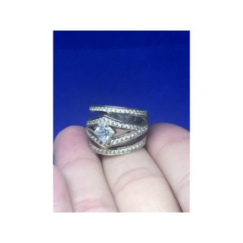 Ring With Gilding and CZ Size 5.5
