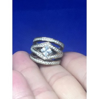 Ring With Gilding and CZ Size 5.5