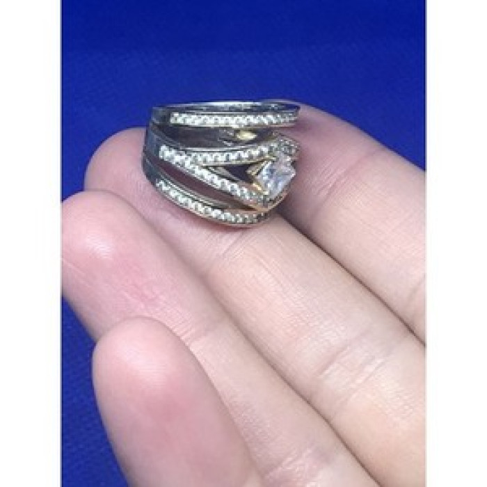 Ring With Gilding and CZ Size 5.5