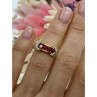 925 Sterling Silver Gold Plated Pink Topaz Ring Size 5