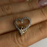 925 Sterling Silver White Topaz Heart Pendant Length 0.75 Inch