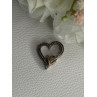 925 Sterling Silver White Topaz Heart Pendant Length 0.75 Inch