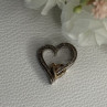 925 Sterling Silver White Topaz Heart Pendant Length 0.75 Inch