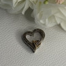 925 Sterling Silver White Topaz Heart Pendant Length 0.75 Inch