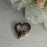 925 Sterling Silver White Topaz Heart Pendant Length 0.75 Inch