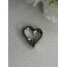 925 Sterling Silver White Topaz Heart Pendant Length 0.75 Inch