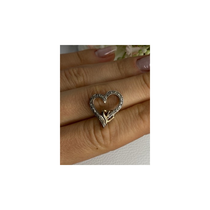 925 Sterling Silver White Topaz Heart Pendant Length 0.75 Inch