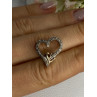 925 Sterling Silver White Topaz Heart Pendant Length 0.75 Inch