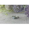 925 Sterling Silver Blue and Colorless Spinel Ring Size 6.5