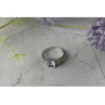 925 Sterling Silver Blue and Colorless Spinel Ring Size 6.5