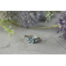 925 Sterling Silver Blue and Colorless Spinel Ring Size 6.5