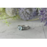 925 Sterling Silver Blue and Colorless Spinel Ring Size 6.5