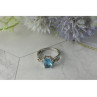 925 Sterling Silver Blue Topaz and Quartz Ring Size 7