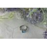 925 Sterling Silver Blue Topaz and Quartz Ring Size 7