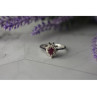 925 Sterling Silver Pink Spinel and CZ Ring Size 8