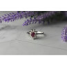 925 Sterling Silver Pink Spinel and CZ Ring Size 8