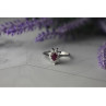 925 Sterling Silver Pink Spinel and CZ Ring Size 8