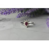925 Sterling Silver Pink Spinel and CZ Ring Size 8