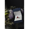 925 Sterling Silver Pink Topaz and CZ Ring Size 6.5