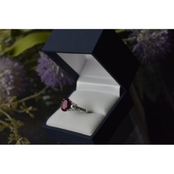 925 Sterling Silver Pink Topaz and CZ Ring Size 6.5