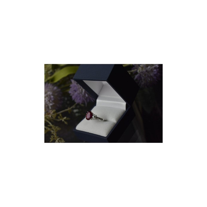 925 Sterling Silver Pink Topaz and CZ Ring Size 6.5