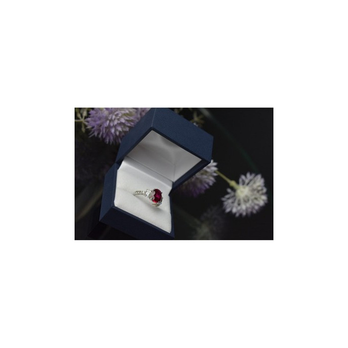 925 Sterling Silver Pink Topaz and CZ Ring Size 6.5