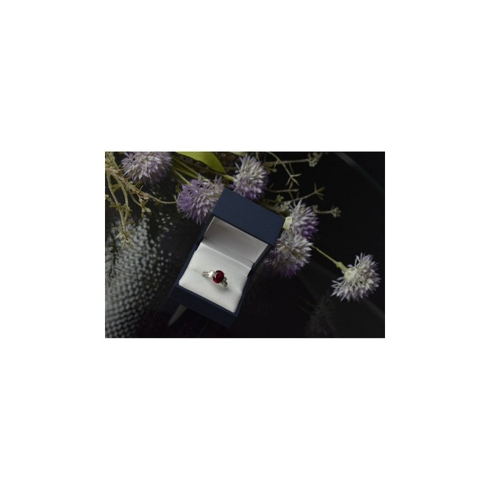 925 Sterling Silver Pink Topaz and CZ Ring Size 6.5