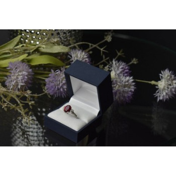 925 Sterling Silver Pink Topaz and CZ Ring Size 6.5